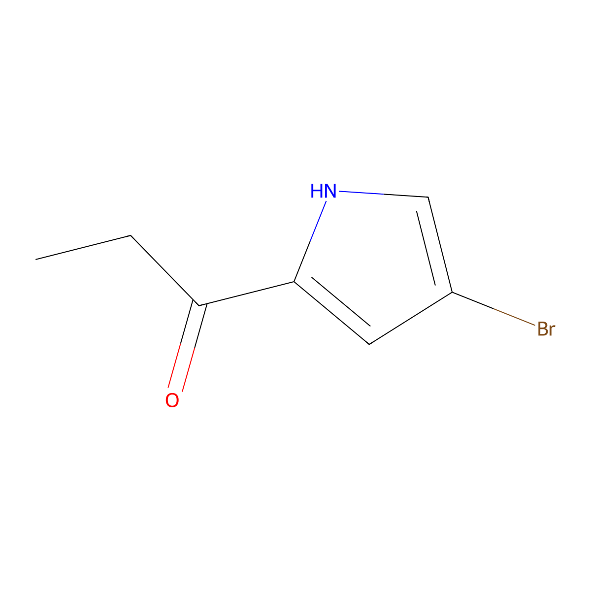 1-(4-Bromo-1H-pyrrol-2-yl)propan-1-one molecular structure, CAS 2361645-24-9