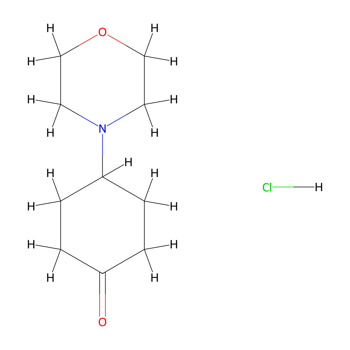 4-(Morpholin-4-yl)cyclohexan-1-one hydrochloride molecular structure, CAS 2361645-25-0