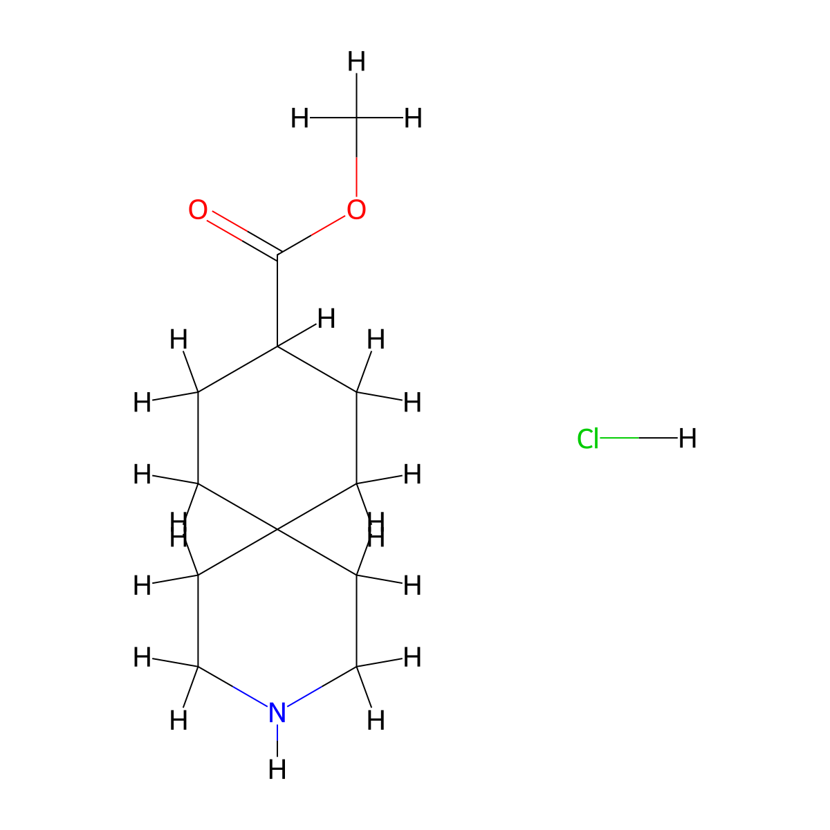 Methyl 3-azaspiro(5.5)undecane-9-carboxylate hydrochloride molecular structure, CAS 2361645-26-1