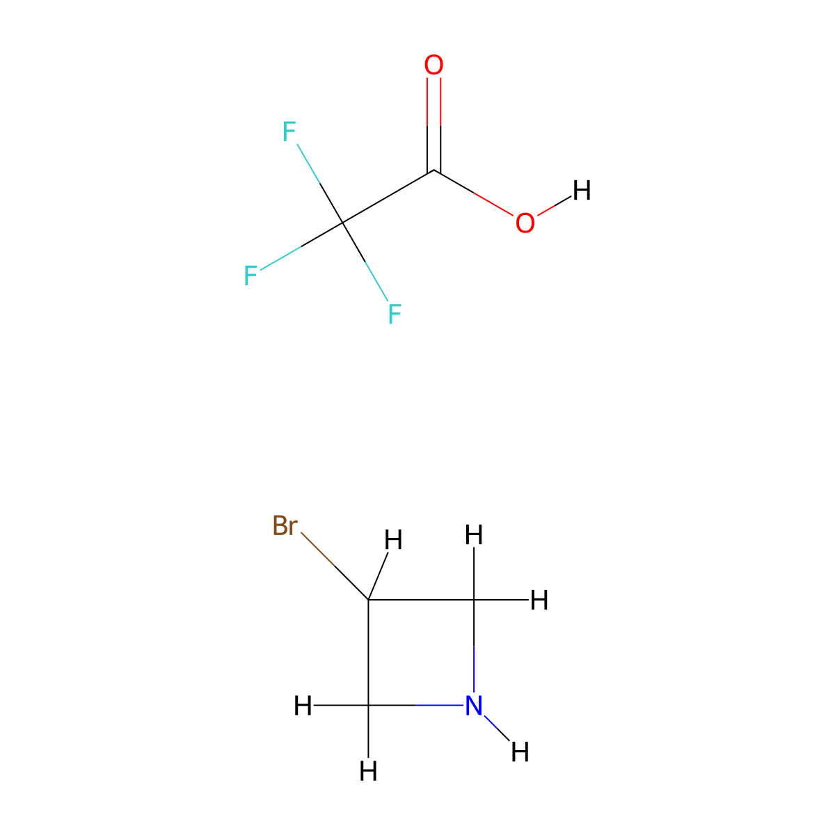 3-Bromoazetidine,trifluoroaceticacid molecular structure, CAS 2361645-28-3