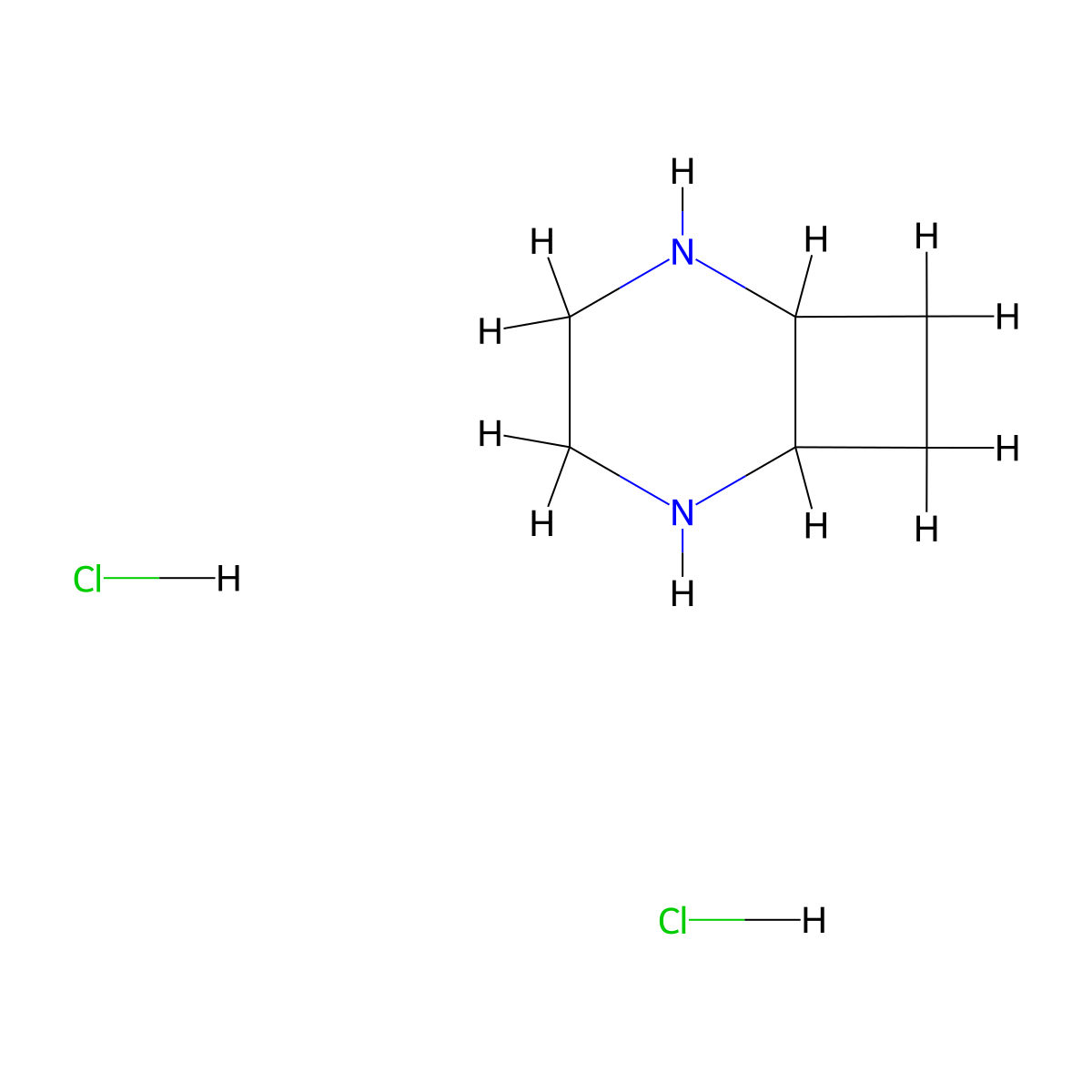 2,5-Diazabicyclo[4.2.0]octane dihydrochloride molecular structure, CAS 2361645-30-7