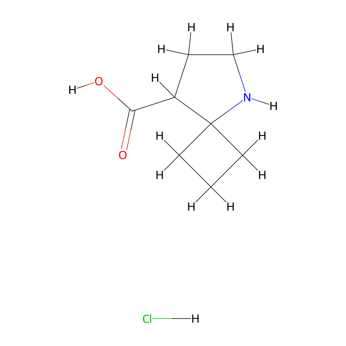 5-Azaspiro(3.4)octane-8-carboxylic acid hydrochloride molecular structure, CAS 2361645-37-4