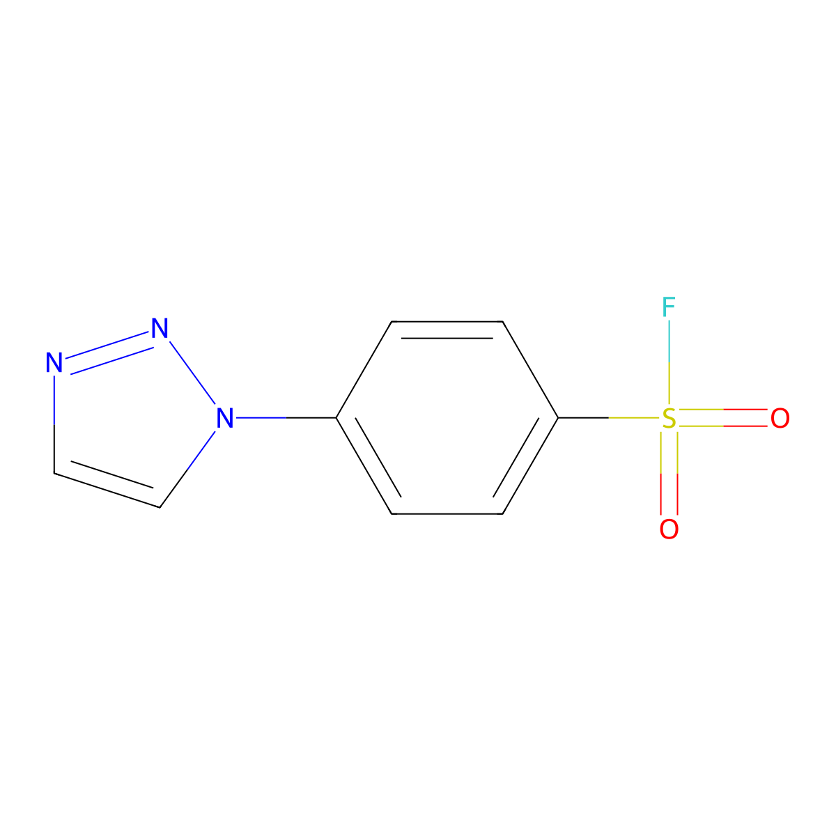 4-(1H-1,2,3-triazol-1-yl)benzene-1-sulfonyl fluoride molecular structure, CAS 2361645-39-6