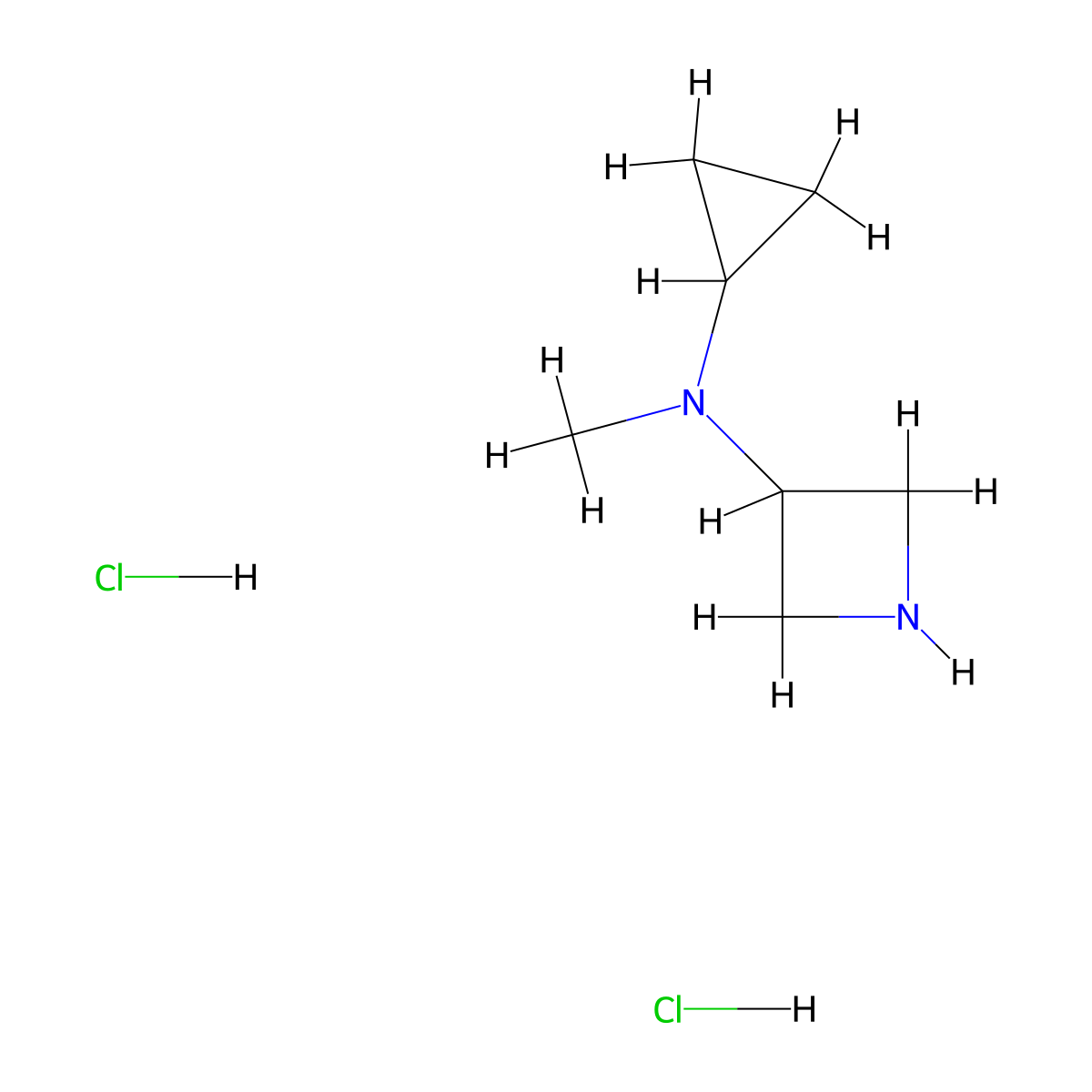 N-cyclopropyl-N-methylazetidin-3-amine dihydrochloride molecular structure, CAS 2361645-43-2