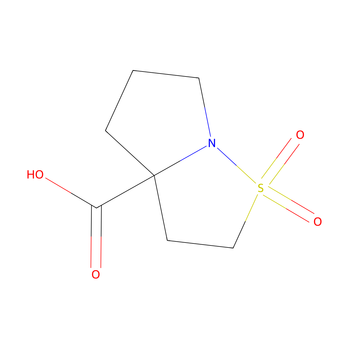 1,1-Dioxo-hexahydro-1lambda6-pyrrolo[1,2-b][1,2]thiazole-3a-carboxylic acid molecular structure, CAS 2361645-45-4