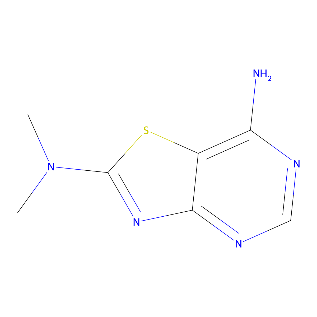 N2,N2-dimethyl-[1,3]thiazolo[4,5-d]pyrimidine-2,7-diamine molecular structure, CAS 2361645-48-7