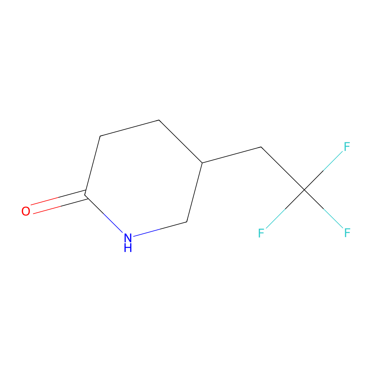 5-(2,2,2-Trifluoroethyl)piperidin-2-one molecular structure, CAS 2361645-50-1