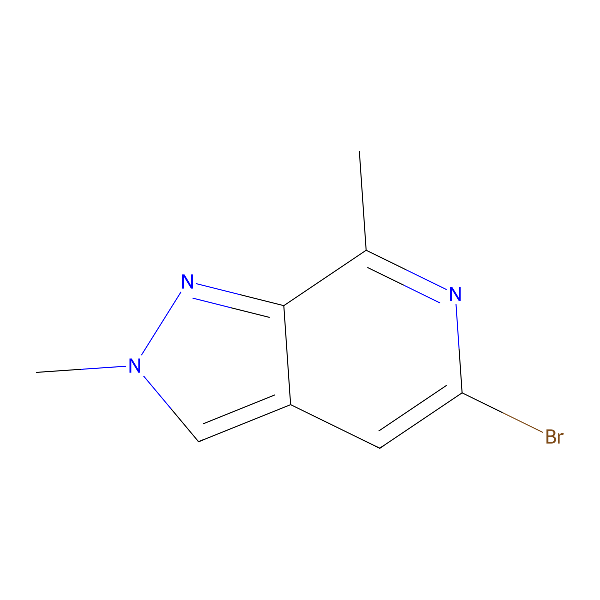5-bromo-2,7-dimethyl-2H-pyrazolo(3,4-c)pyridine molecular structure, CAS 2361645-52-3
