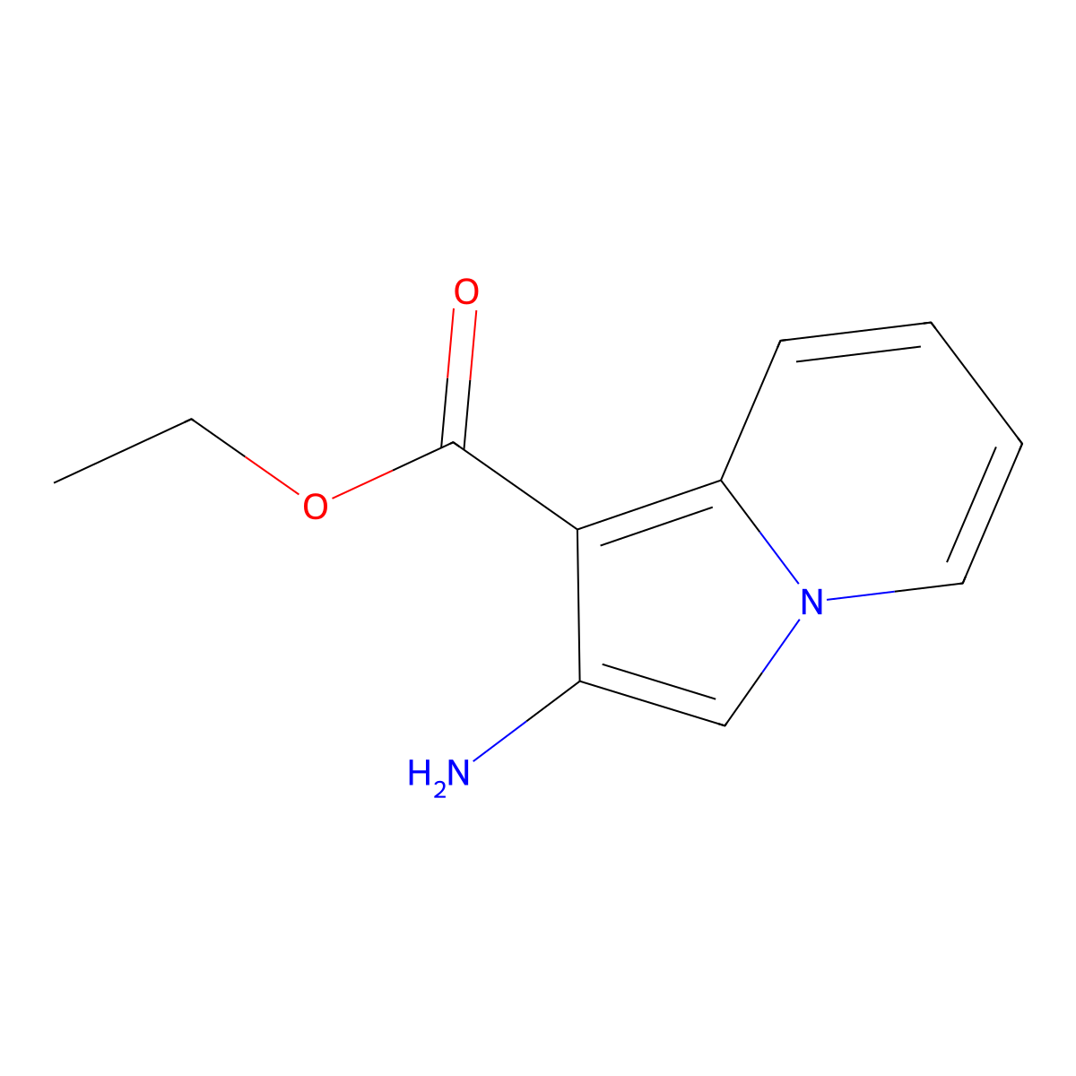 Ethyl 2-aminoindolizine-1-carboxylate molecular structure, CAS 2361645-62-5