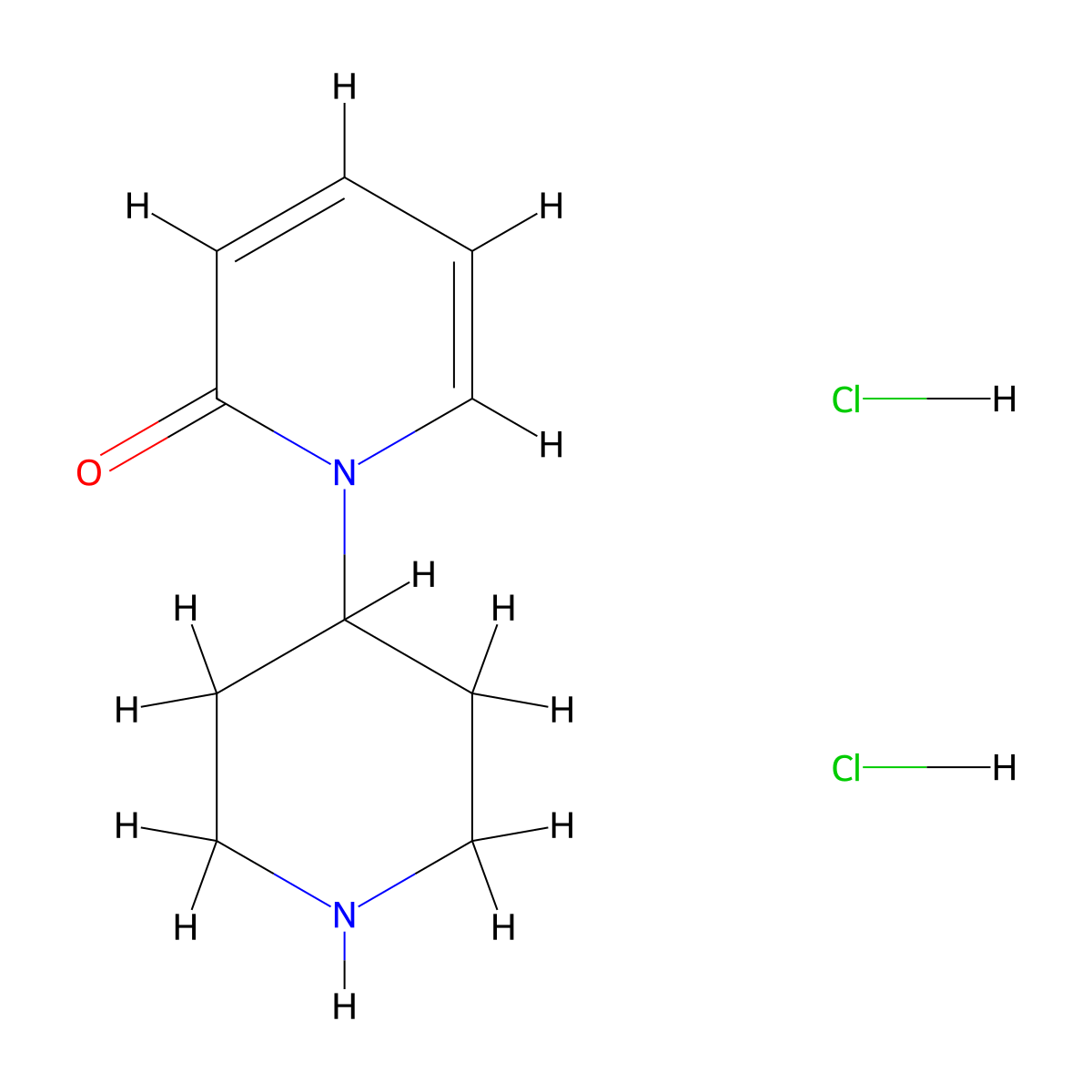 1-(Piperidin-4-yl)-1,2-dihydropyridin-2-one dihydrochloride molecular structure, CAS 2361645-66-9