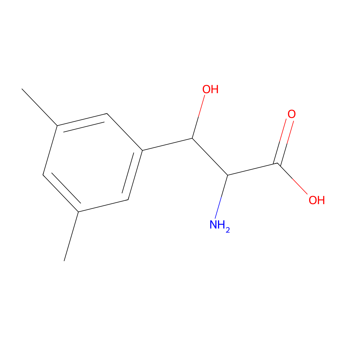 2-Amino-3-(3,5-dimethylphenyl)-3-hydroxypropanoic acid molecular structure, CAS 2361645-70-5
