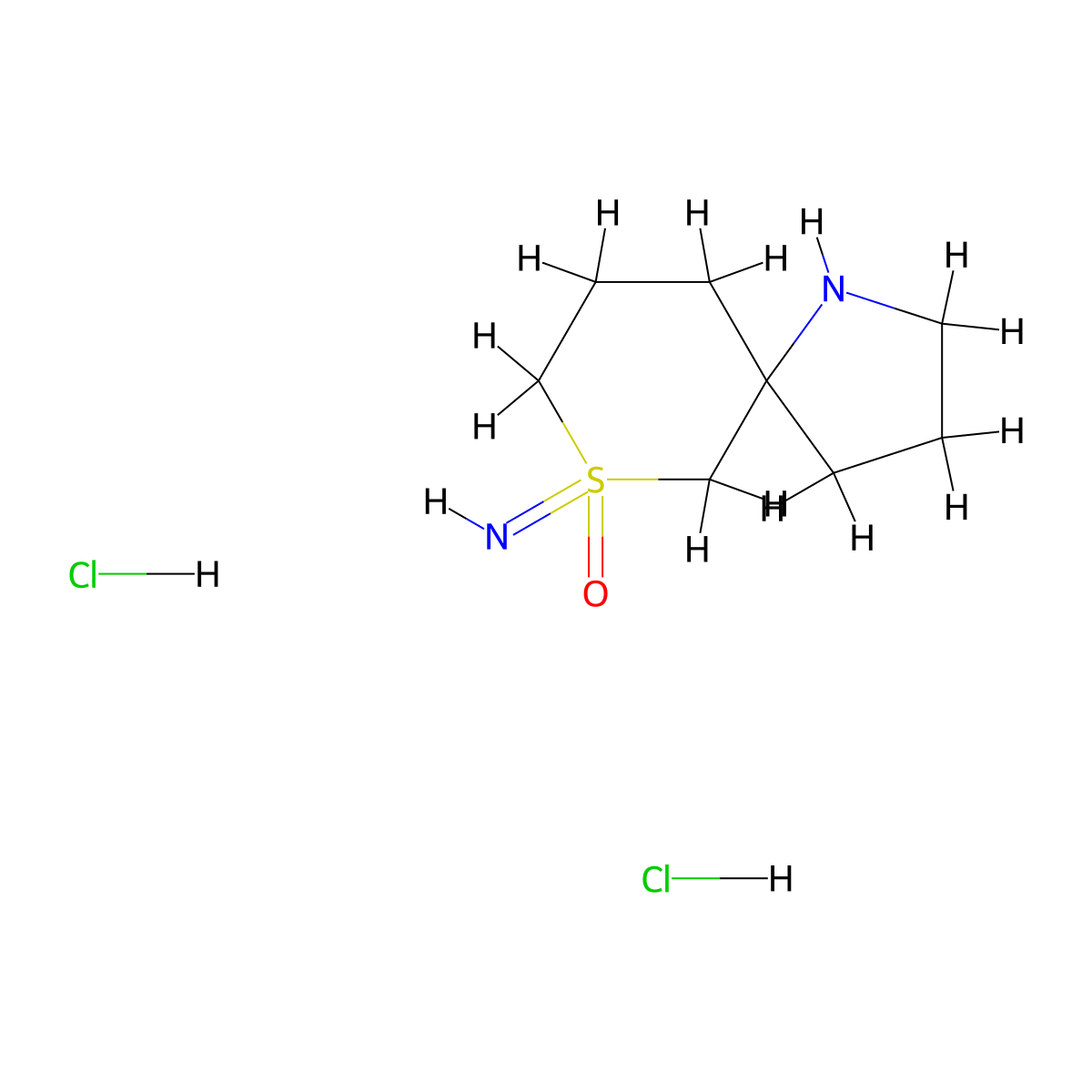 7-Imino-7lambda6-thia-1-azaspiro[4.5]decan-7-one dihydrochloride molecular structure, CAS 2361645-72-7
