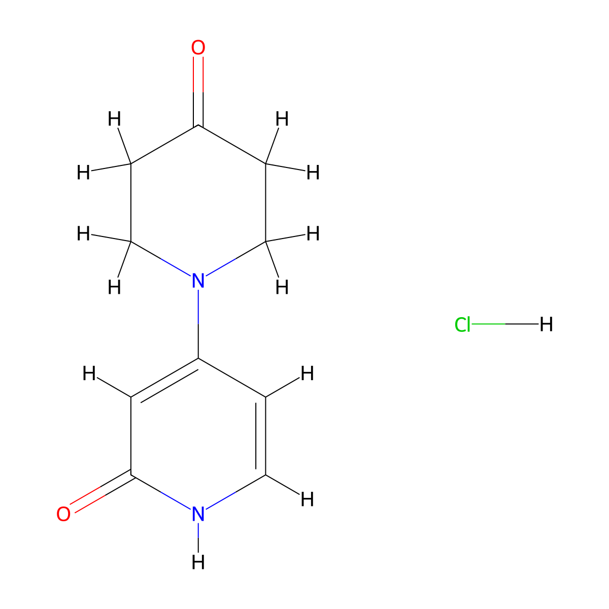 4-(4-Oxopiperidin-1-yl)-1,2-dihydropyridin-2-one hydrochloride molecular structure, CAS 2361645-75-0