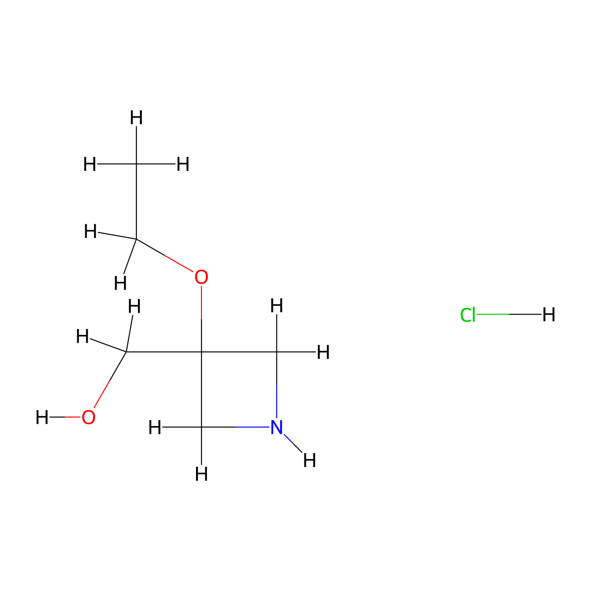 (3-Ethoxyazetidin-3-yl)methanol hydrochloride molecular structure, CAS 2361645-77-2