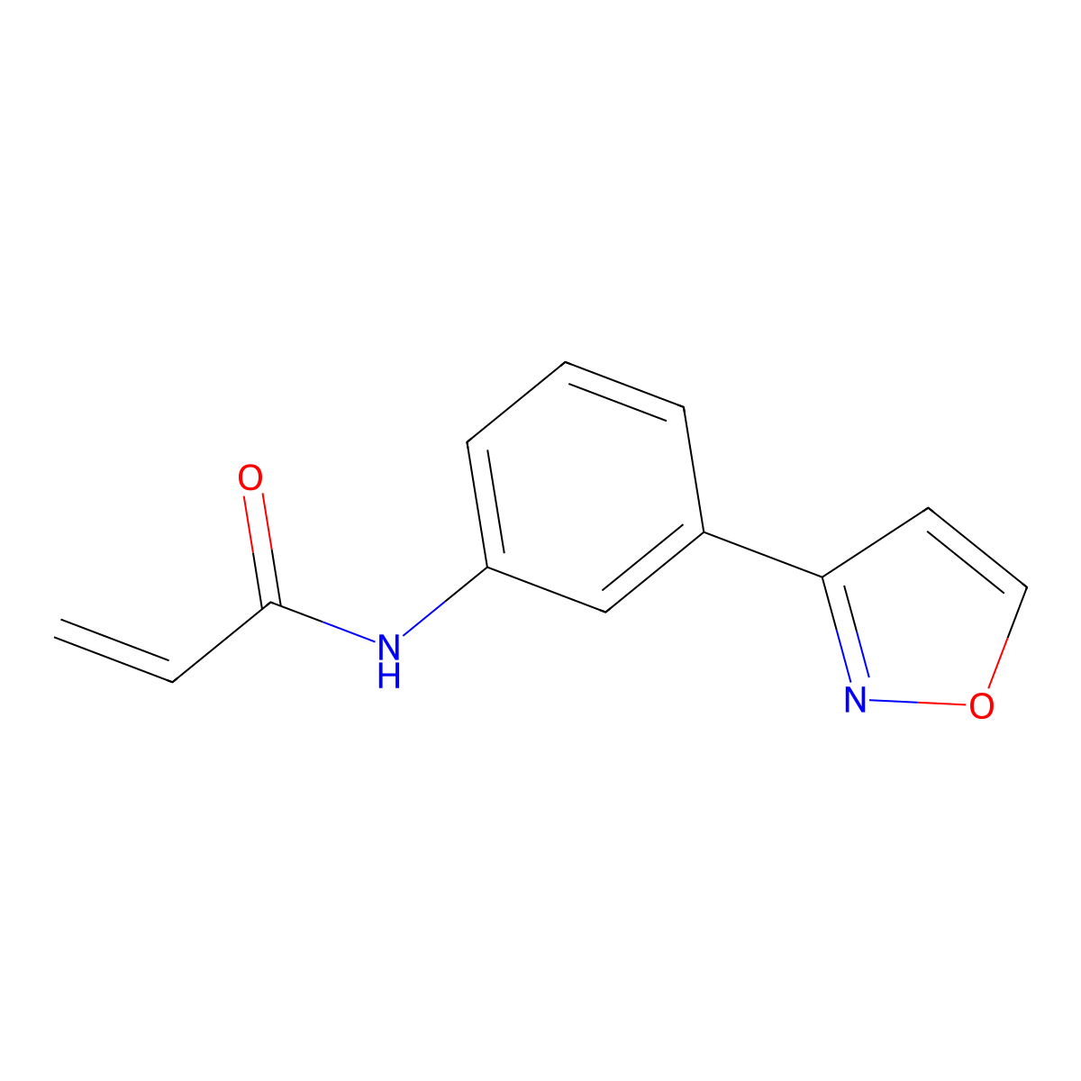 N-[3-(1,2-Oxazol-3-yl)phenyl]prop-2-enamide molecular structure, CAS 2361656-09-7