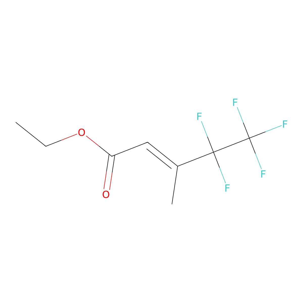 Ethyl 4,4,5,5,5-pentafluoro-3-methylpent-2-enoate molecular structure, CAS 2361658-47-9