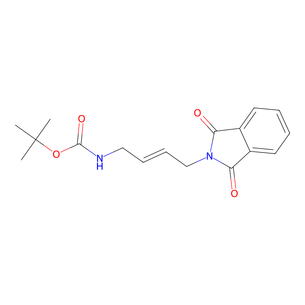 tert-butyl N-[(2E)-4-(1,3-dioxo-2,3-dihydro-1H-isoindol-2-yl)but-2-en-1-yl]carbamate molecular structure, CAS 2361658-49-1