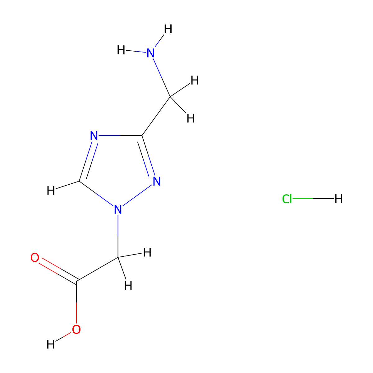 2-[3-(Aminomethyl)-1,2,4-triazol-1-yl]acetic acid;hydrochloride molecular structure, CAS 2361677-70-3