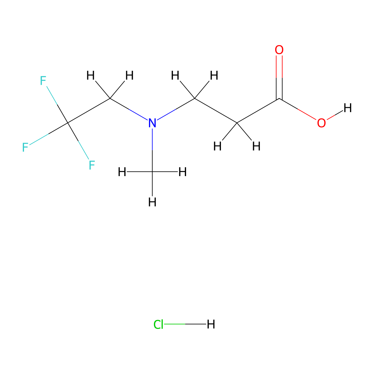3-[Methyl(2,2,2-trifluoroethyl)amino]propanoic acid hydrochloride molecular structure, CAS 2361678-21-7