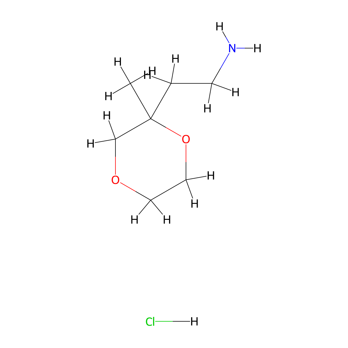 2-(2-Methyl-1,4-dioxan-2-yl)ethan-1-amine hydrochloride molecular structure, CAS 2361678-89-7