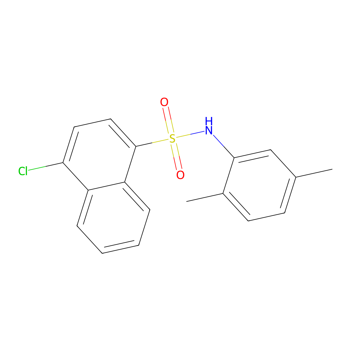 4-chloro-N-(2,5-dimethylphenyl)naphthalene-1-sulfonamide molecular structure, CAS 2361700-33-4