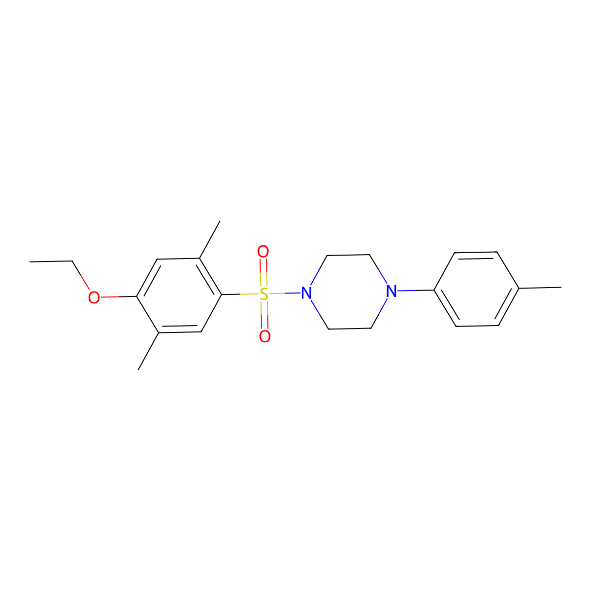 1-(4-Ethoxy-2,5-dimethylbenzenesulfonyl)-4-(4-methylphenyl)piperazine molecular structure, CAS 2361700-59-4