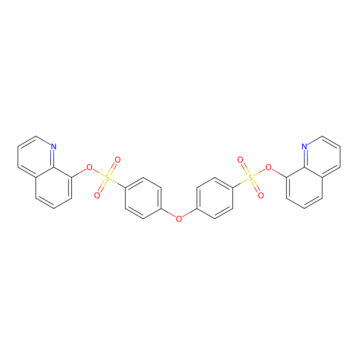Quinolin-8-yl 4-{4-[(quinolin-8-yloxy)sulfonyl]phenoxy}benzene-1-sulfonate molecular structure, CAS 2361709-73-9