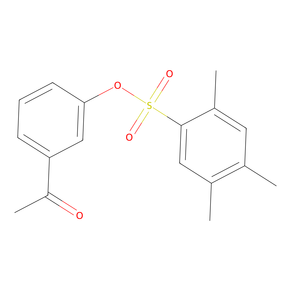 3-Acetylphenyl 2,4,5-trimethylbenzene-1-sulfonate molecular structure, CAS 2361709-92-2