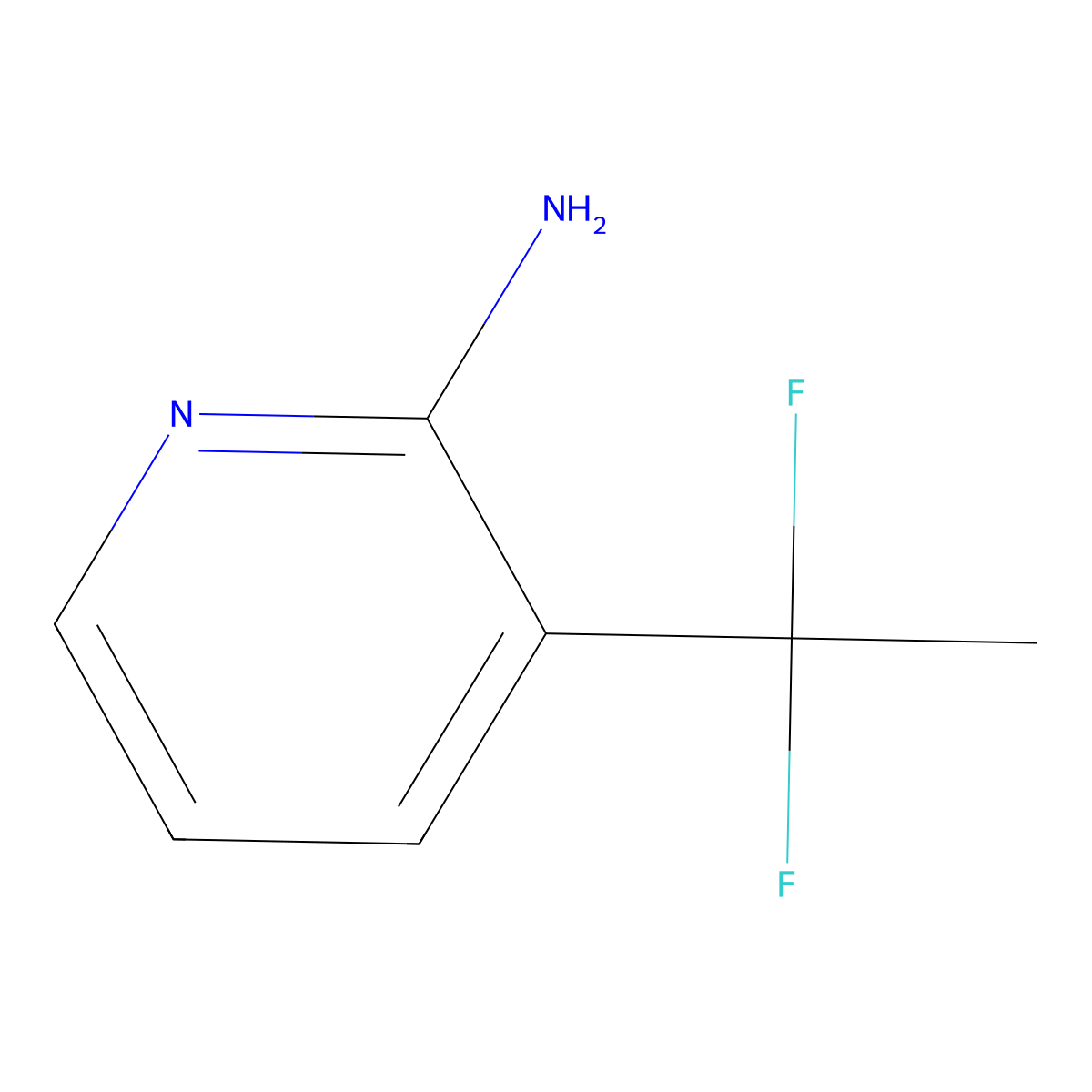 3-(1,1-Difluoroethyl)pyridin-2-amine molecular structure, CAS 2361713-18-8
