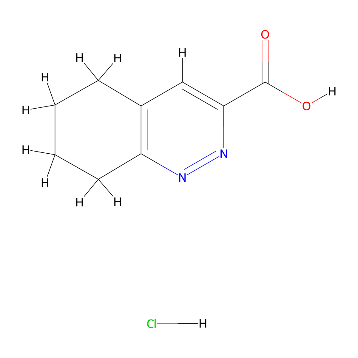 5,6,7,8-Tetrahydrocinnoline-3-carboxylic acid hydrochloride molecular structure, CAS 2361723-14-8