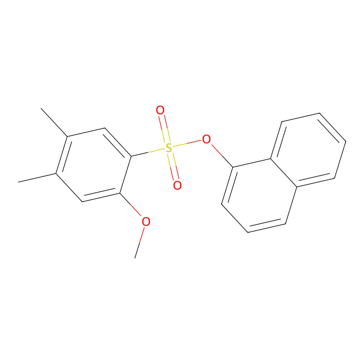 Naphthalen-1-yl 2-methoxy-4,5-dimethylbenzenesulfonate molecular structure, CAS 2361728-63-2