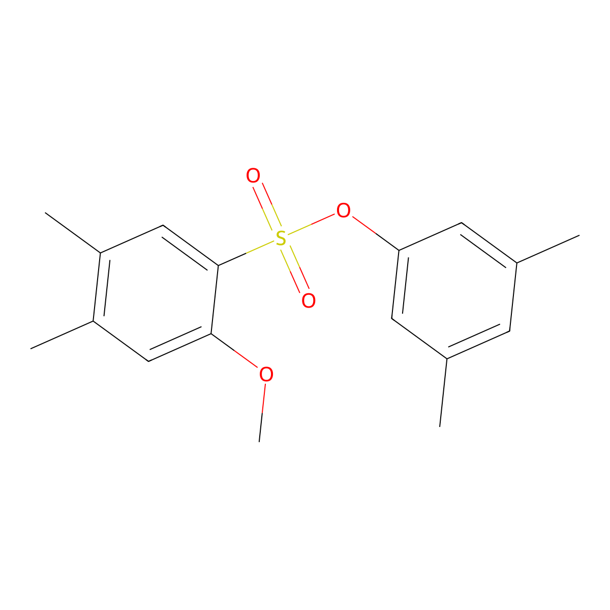 (3,5-Dimethylphenyl) 2-methoxy-4,5-dimethylbenzenesulfonate molecular structure, CAS 2361728-70-1