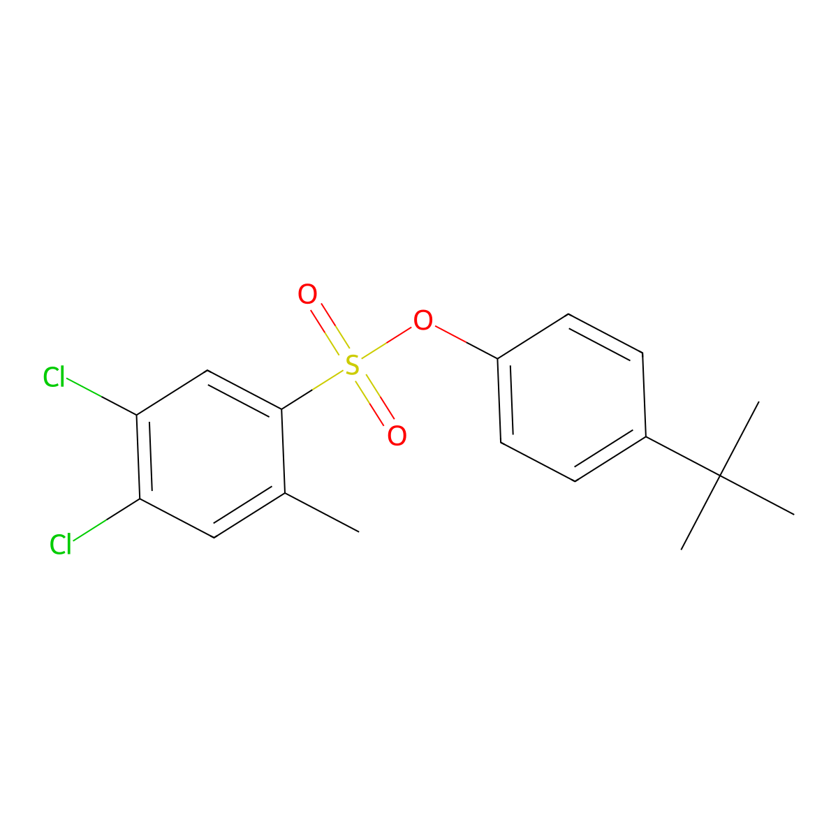 4-Tert-butylphenyl 4,5-dichloro-2-methylbenzene-1-sulfonate molecular structure, CAS 2361729-56-6