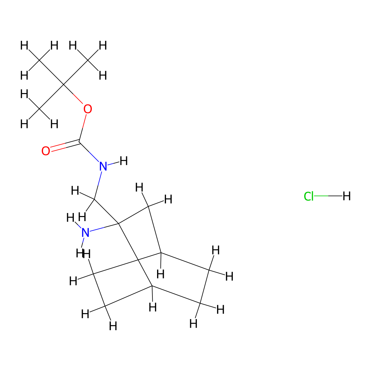 tert-butylN-({2-aminobicyclo[2.2.2]octan-2-yl}methyl)carbamatehydrochloride molecular structure, CAS 2361731-79-3