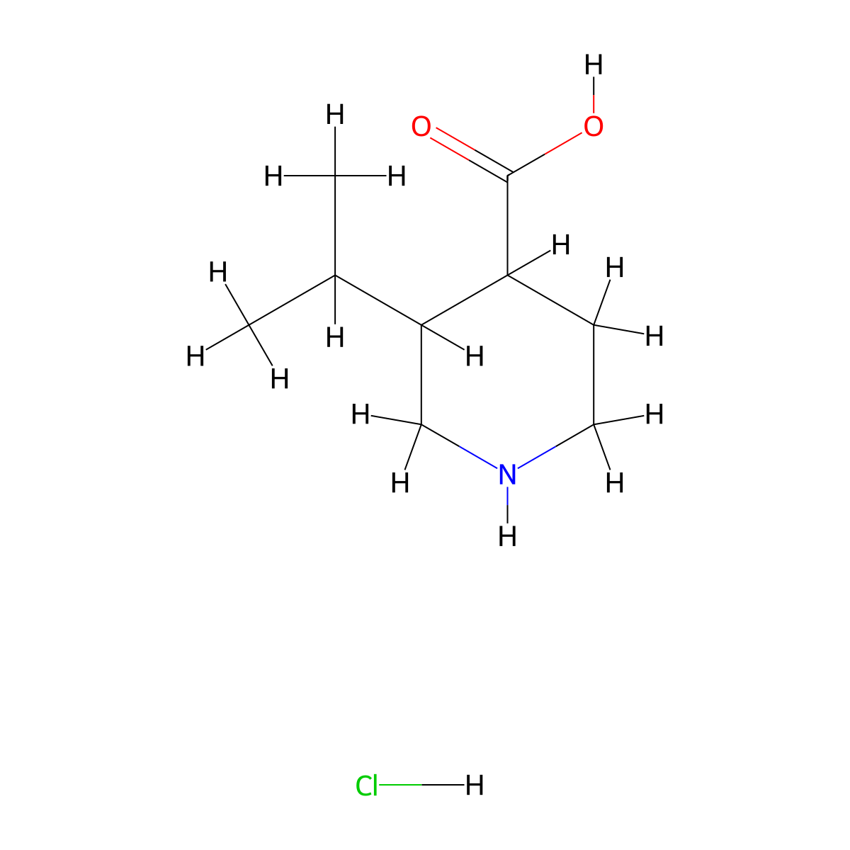 3-(Propan-2-yl)piperidine-4-carboxylic acid hydrochloride molecular structure, CAS 2361744-27-4