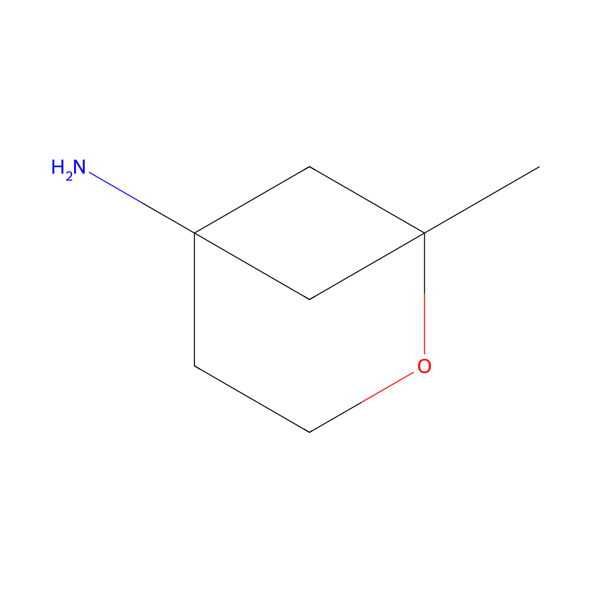 1-Methyl-2-oxabicyclo[3.1.1]heptan-5-amine molecular structure, CAS 2361745-68-6