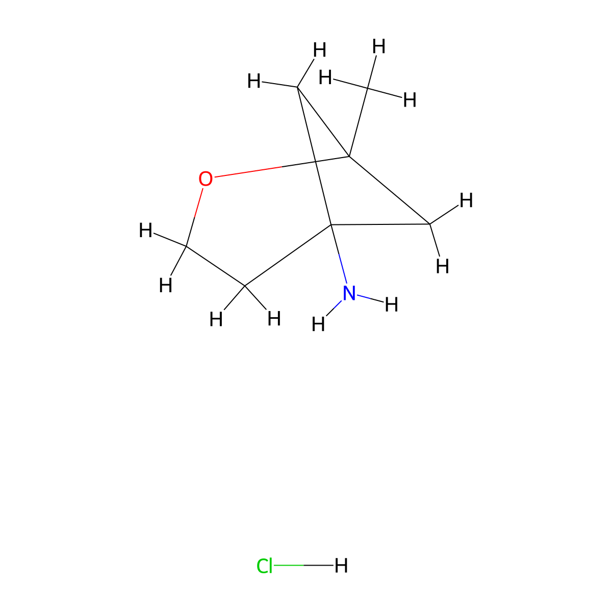 1-Methyl-2-oxabicyclo[3.1.1]heptan-5-amine hydrochloride molecular structure, CAS 2361745-69-7