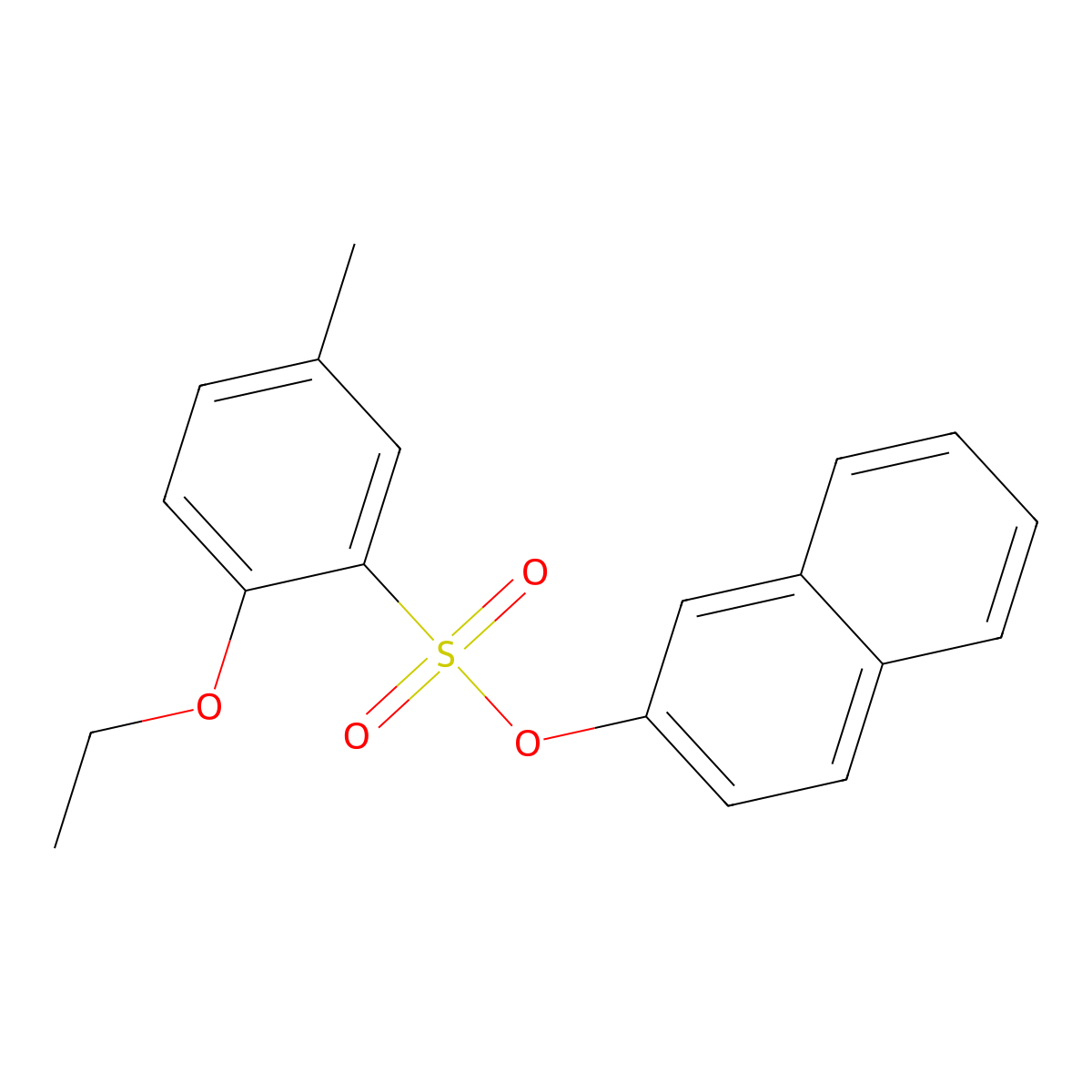 Naphthalen-2-yl 2-ethoxy-5-methylbenzene-1-sulfonate molecular structure, CAS 2361749-38-2