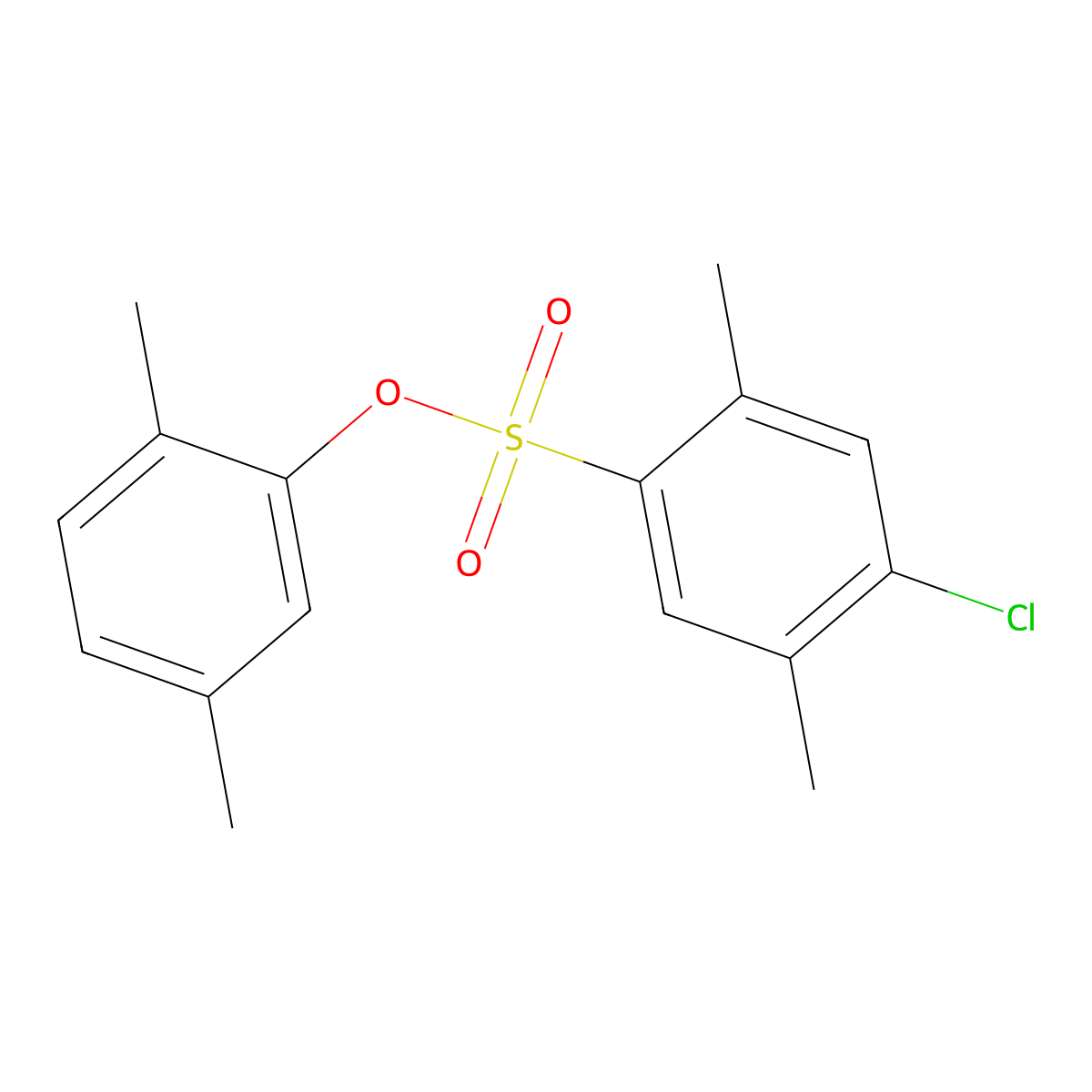 2,5-Dimethylphenyl 4-chloro-2,5-dimethylbenzene-1-sulfonate molecular structure, CAS 2361750-44-7