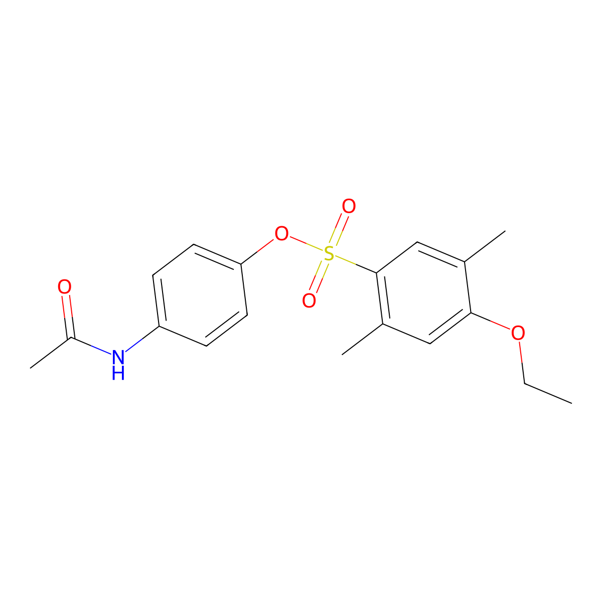 4-Acetamidophenyl 4-ethoxy-2,5-dimethylbenzene-1-sulfonate molecular structure, CAS 2361750-71-0