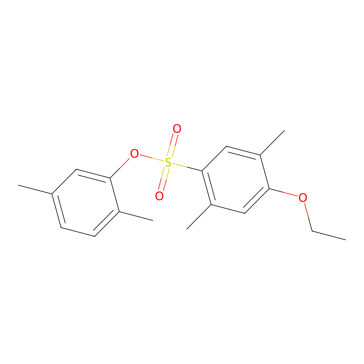 2,5-Dimethylphenyl 4-ethoxy-2,5-dimethylbenzene-1-sulfonate molecular structure, CAS 2361754-55-2
