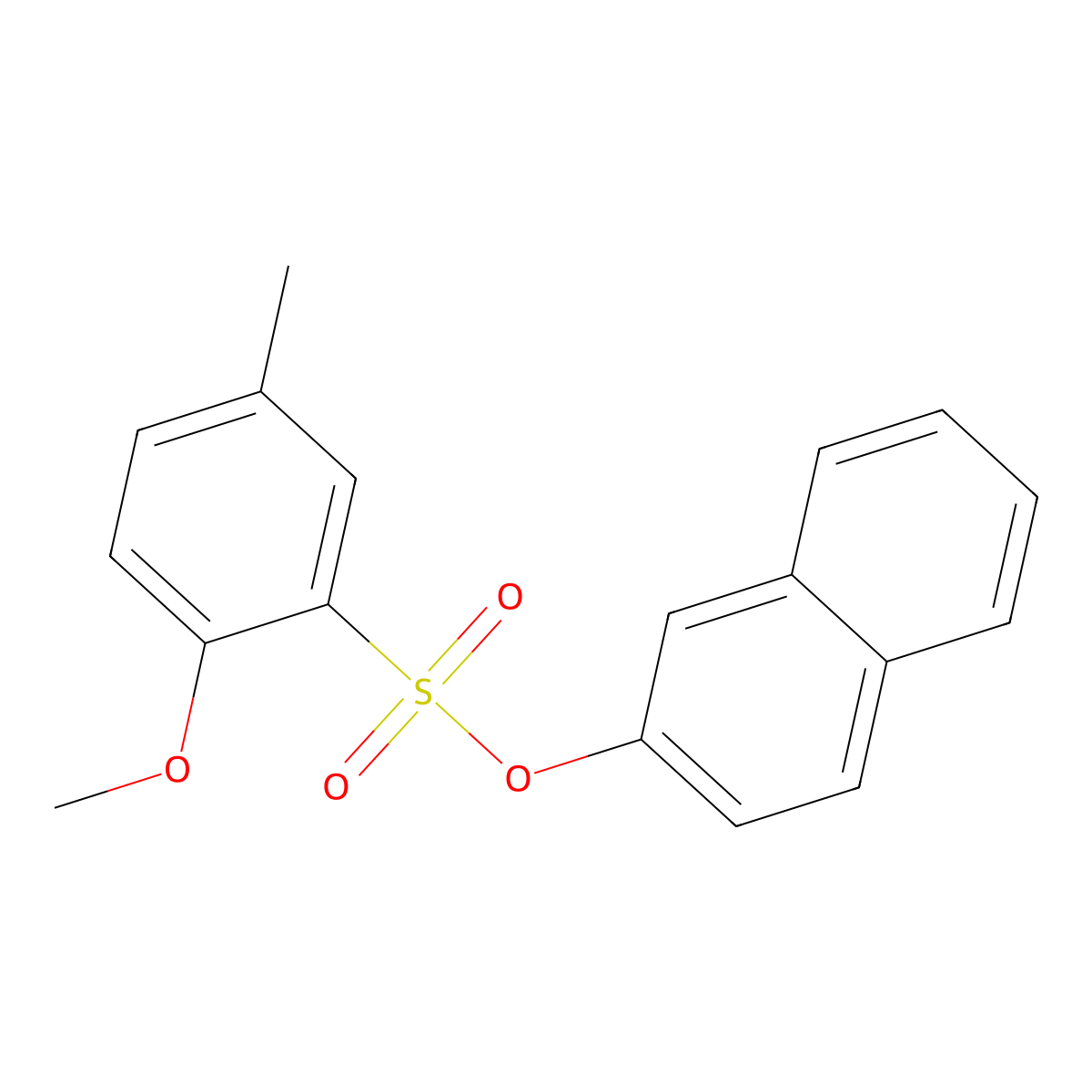 Naphthalen-2-yl 2-methoxy-5-methylbenzene-1-sulfonate molecular structure, CAS 2361756-26-3