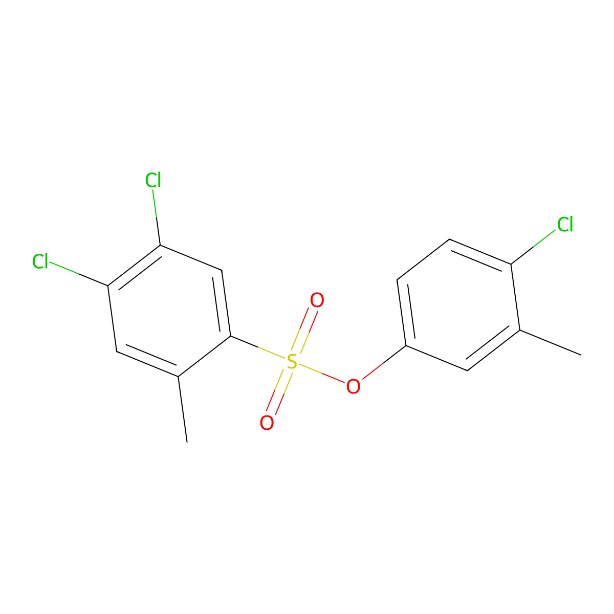4-Chloro-3-methylphenyl 4,5-dichloro-2-methylbenzene-1-sulfonate molecular structure, CAS 2361756-65-0