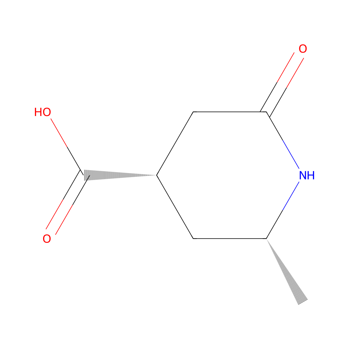 (2R,4S)-2-Methyl-6-oxopiperidine-4-carboxylic acid molecular structure, CAS 2361759-42-2