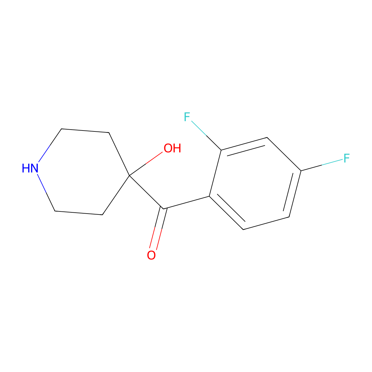 4-(2,4-Difluorobenzoyl)piperidin-4-ol molecular structure, CAS 2361760-76-9