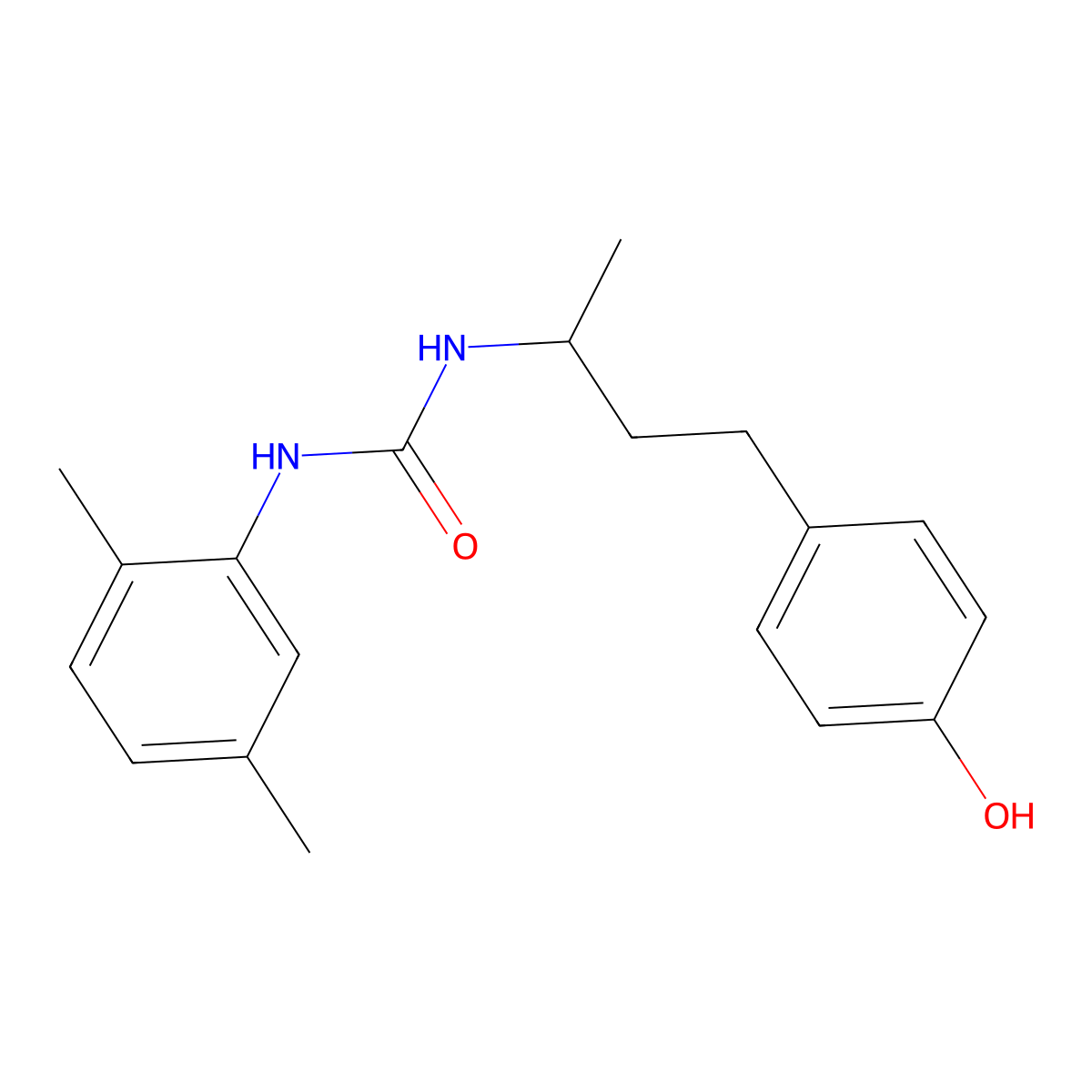 N-(2,5-Dimethylphenyl)-N'-[3-(4-hydroxyphenyl)-1-methylpropyl]urea molecular structure, CAS 2361760-87-2