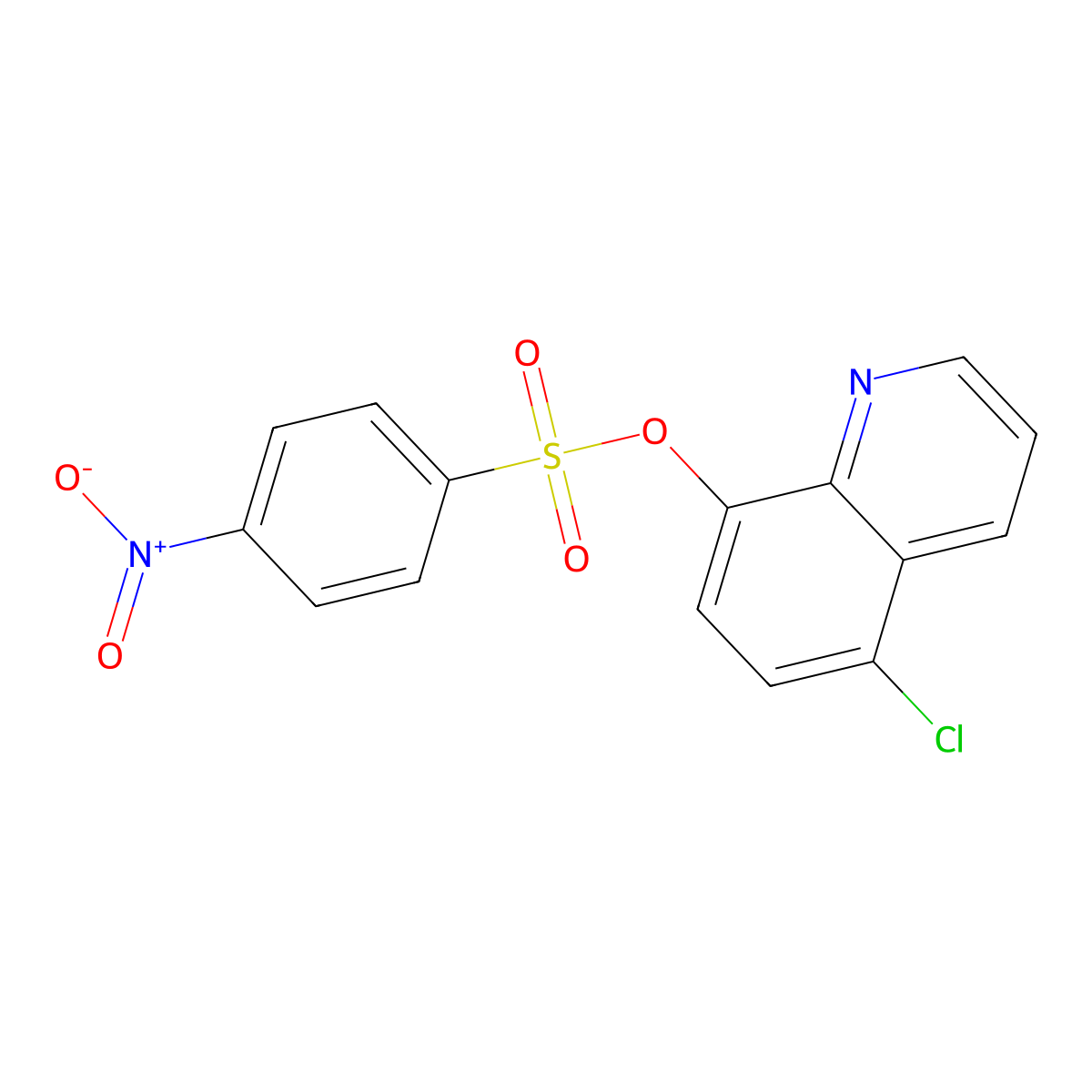 5-Chloroquinolin-8-yl 4-nitrobenzene-1-sulfonate molecular structure, CAS 2361761-06-8