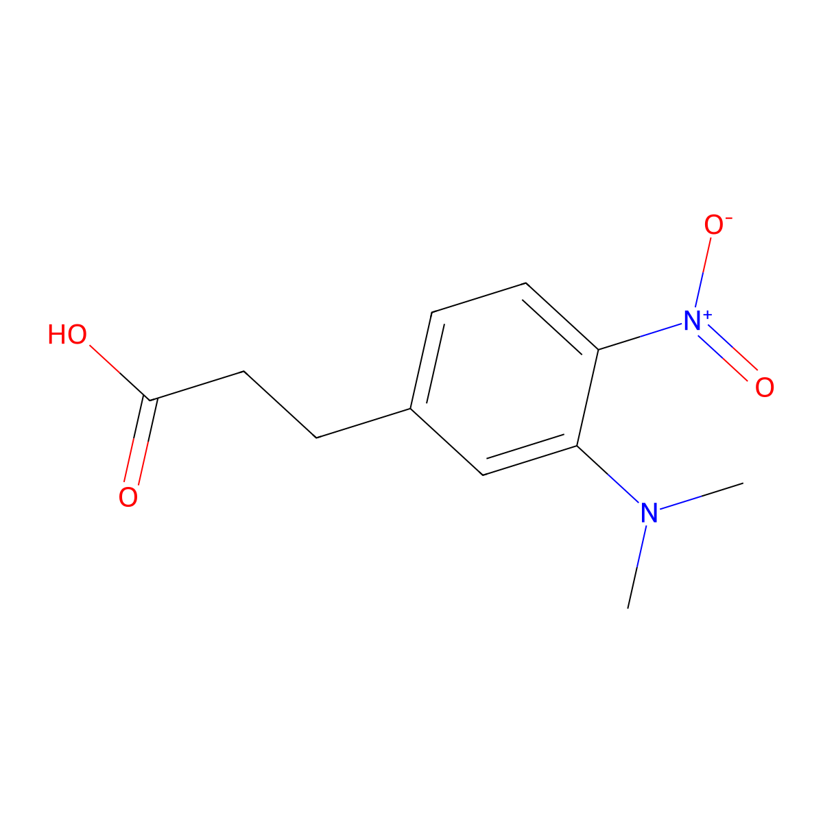 3-[3-(Dimethylamino)-4-nitrophenyl]propanoic acid molecular structure, CAS 2361767-87-3