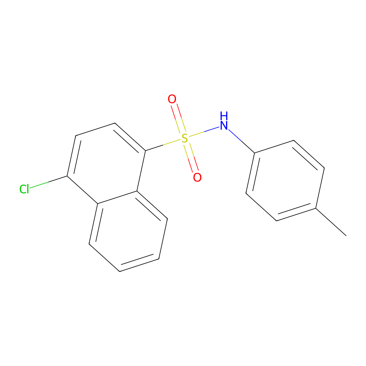 4-chloro-N-(4-methylphenyl)naphthalene-1-sulfonamide molecular structure, CAS 2361769-20-0