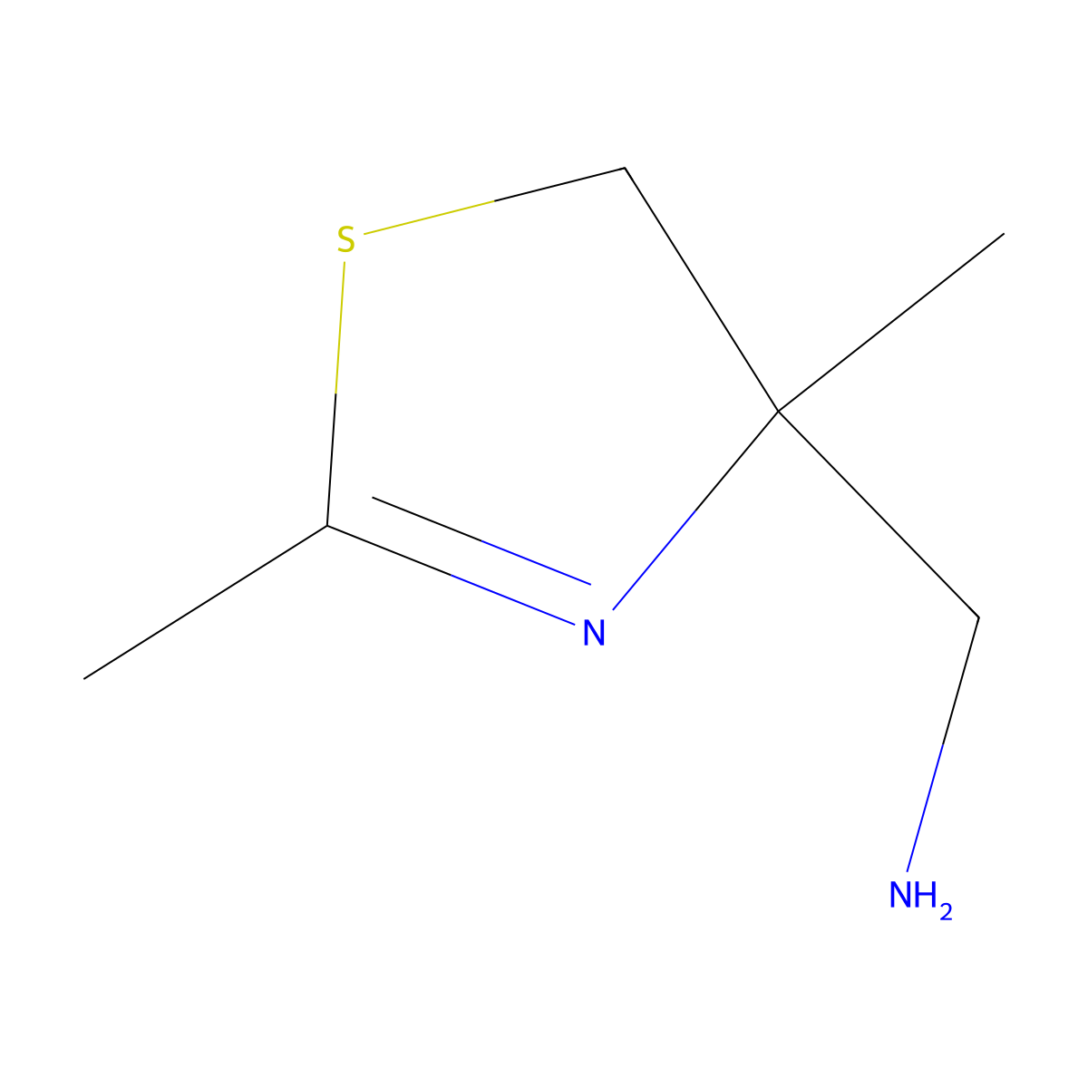 1-(2,4-Dimethyl-4,5-dihydro-1,3-thiazol-4-yl)methanamine molecular structure, CAS 2361771-01-7